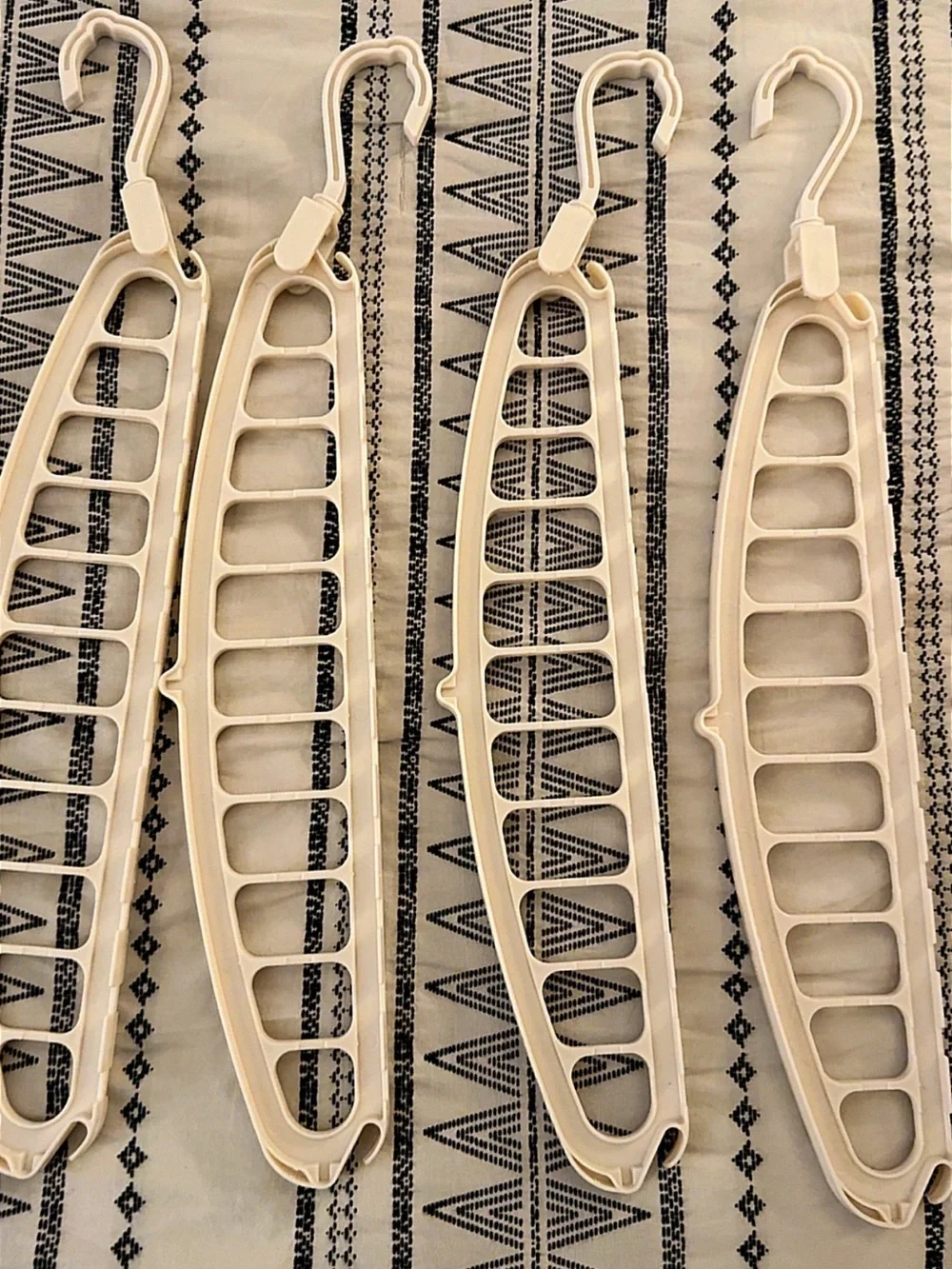 Plastic Multi-Slot Hanging Scarf & Accessory Organizer - Cream